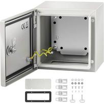 NEMA 4X plieninė elektros dėžutė, 20x20x15 cm, IP66 atspari vandeniui ir dulkėms