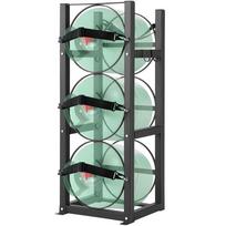 Šaltnešio dujų balionų stovas 3 x 30 svarų, 12,8x13x33 col