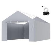 Automobilio stogelio tentas, šoninė sienelė, 12x20 pėdų, pilkas, atsparus vandeniui ir UV