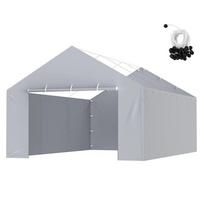 Automobilio stogelio įdėklas, šoninė brezentinė siena, 13x20 pėdų, pilka, atspari vandeniui ir UV