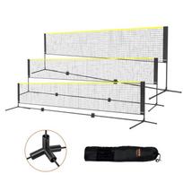 Badmintono ir teniso tinklų rinkinys, reguliuojamas, nešiojamas, 17 pėdų