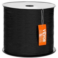Nailono lauko laipiojimo virvė, 3/16", 1000 pėdų, juoda, 720 lb plyšimo styr.