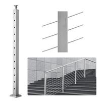Plieninis trosinio turėklo stulpas, 42"x2"x2", SUS304, 30° kampinis