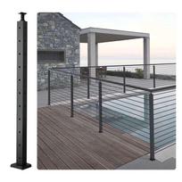 Trosinio turėklo stulpas, 36"x1"x2" plieninis, L formos, SUS304 nerūdijančio plieno