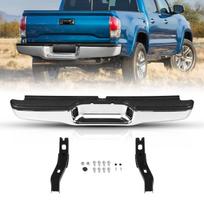 Galinis chromuoto plieno bamperis su laipteliu ir numerio ženklo apšvietimu toyota tacoma 1995–2004
