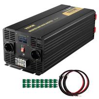 Maitinimo keitiklis 6000 W, modifikuotas sinusinės bangos su LCD ekranu ir nuotoliniu valdymu, DC 12 V į AC 230 V, automobilinis