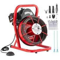 Kanalizacijos valymo mašina 250W, 50ft x 3/8", 2–4 colių vamzdžiams