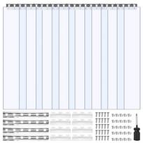 Juostinė PVC užuolaida durims, 121,9x243,8 cm, skaidri