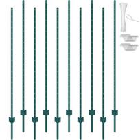 Tvirti metaliniai žali tvoros stulpai 182,9 cm, 10 vnt.