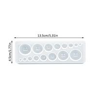 DIY Epoxy Resin Casting Molds Pendant Resin Molds, Including Heart & Round-Shaped Silicone Mold for Jewelry Making white