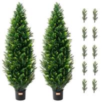 2 vnt. dirbtinių kedro lapų 121,9 cm, UV apsauga viduje ir lauke