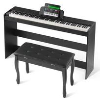 Svertinis skaitmeninis pianinas 88 klavišai su garsiakalbiais bluetooth USB MIDI