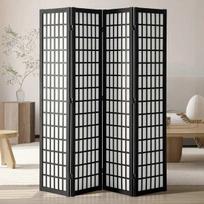 Medinė 4 panelių japoniška sulankstoma kambario pertvara