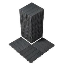 Sujungiamos tamsiai pilkos plastikinės terasos plytelės, 36 vnt., 11,6" x 11,6"