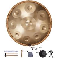 Handpan būgnas 55,9 cm, 9 natų, D minor, plieninis, rankinis