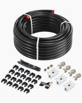 Oro kompresoriaus vamzdžių rinkinys 100 pėdų, 3/4 colio, HDPE aliuminis, juodas