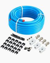Oro kompresoriaus linijų rinkinys 100 pėdų, hdpe-aliuminis, mėlynas