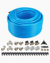 Oro kompresoriaus vamzdynų rinkinys, 300 pėdų, hdpe-aliuminis, mėlynas