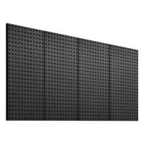 Metalinė perforuota plieninė lenta 24x12", 4 vnt., juoda, sieninis organizatorius