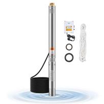 Giluminio gręžinio panardinamasis nerūdijančio plieno siurblys, 550 W, 100 l/min, 53 m slėgis, IP68