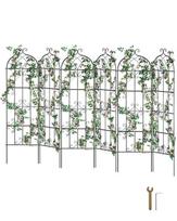 Sodo grotelių rinkinys vijokliniams augalams, 71x20 cm, nerūdijančio metalo, 6 vnt.