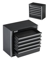 Metalinė nešiojama įrankių dėžė, 8,6", 5 stalčiai, juoda