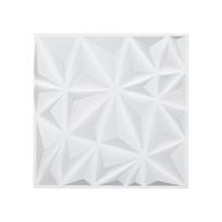 3D PVC sienų plokštės, 33 vnt., 11,8x11,8 cm, matinės baltos