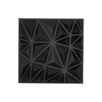 3D PVC sienų plokštės rombų formos, 33 vnt., matinė juoda, 11,81x11,81 cm