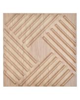 3D PVC sienų plokštės, 12 vnt., 19,7x19,7 cm, šviesios medienos sp.