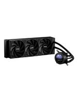AIO skysčio CPU aušintuvas su 3 x 120 mm PWN ventiliatoriais ir 2,1" LCD ekranas, juodas, intel/amd suderinamas