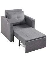 Miegamoji transformuojama sofa-lova su stalu, pilka, 1 vietos