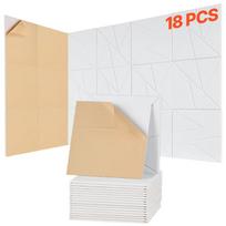 18 baltų akustinių putplasčio plokščių, 11,8x11,8x0,4 colių, garsui nepralaidžios, sienoms