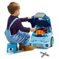 Vaikiškas mechaniko automobilių remonto žaislinis variklis, 60 dalių, mėlynas