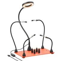 Magnetinė litavimo stotelė su 4 lankstosiomis rankomis ir LED lempa