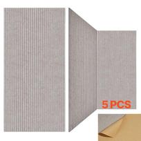 5 akustinės garsui nepralaidžios putplasčio plokštės, 47,2x23,6x0,4 cm, lipnios