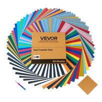 HTV vinilo plėvelių rinkinys 80 vnt., 30x30 cm, spalvotas