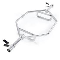 Trap bar hex štanga, 50 mm, 360 kg, sidabrinė, su grioveliuotomis rankenomis