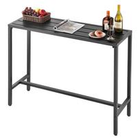 Lauko baro stalas 120x37,5 cm, vandeniui atsparus stalviršis, metalinis rėmas