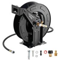Slėginio plovimo žarnos ritė 15,2 m x 9,5 mm, plieninė, automatinis atsivyniojimas, 4000 PSI