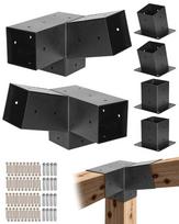 Pergolės rinkinys 92x92 mm mediniams stulpams, 2 pagrindai ir 2 laikikliai