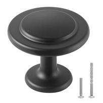 Spintelių rankenėlės 31 mm, juodo cinko lydinio, 30 vnt., grybo formos