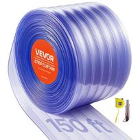 Skaidrios PVC durų juostos, 45,7 m x 30,5 cm, šaldiklio ir sandėlio užuolaidos