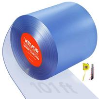 Skaidrios PVC juostos užuolaidos 30,8 m x 30,5 cm plastikinės durų juostelės
