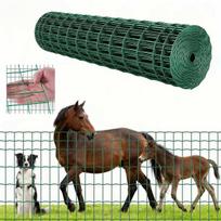 Cinkuota plieninė viela ūkiui, 1,2x25 m, 2,1 mm, žalia tvora gyvuliams