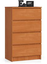 Komoda NORE K60 su 4-iais stalčiais, rudos spalvos