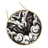 Bat Stained Glass Suncatchers Window Hangings Ornament Colorful Glass Panel Wall Art Home Garden Decors for Yard