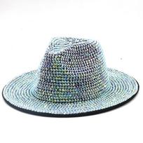 Unisex Pilnai Deimantiniai Reguliuojami Fedora Skrybėlės Moteriški Platus Kraštas Cirkonio Panama Kepuraitė Vyriški Asmenybės Džiazo Kepurės Šventės Scenos Aukštas Skrybėlaitė yellow