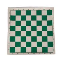 34,5 cm x 34,5 cm šachmatų lenta vaikų edukaciniams žaidimams, žalios ir baltos spalvos beige