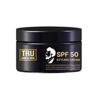 TRU HAIR & SKIN Plaukų vaško kremas vyrams 100g | 12 valandų stiprus fiksavimas + nuo pleiskanų | Praturtintas natūraliu argano aliejumi, makadamijų riešutais ir taukmedžio sviestu | black
