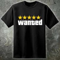 Wanted Gta V Inspired Gamer T Shirt Los Santos San Andreas S black